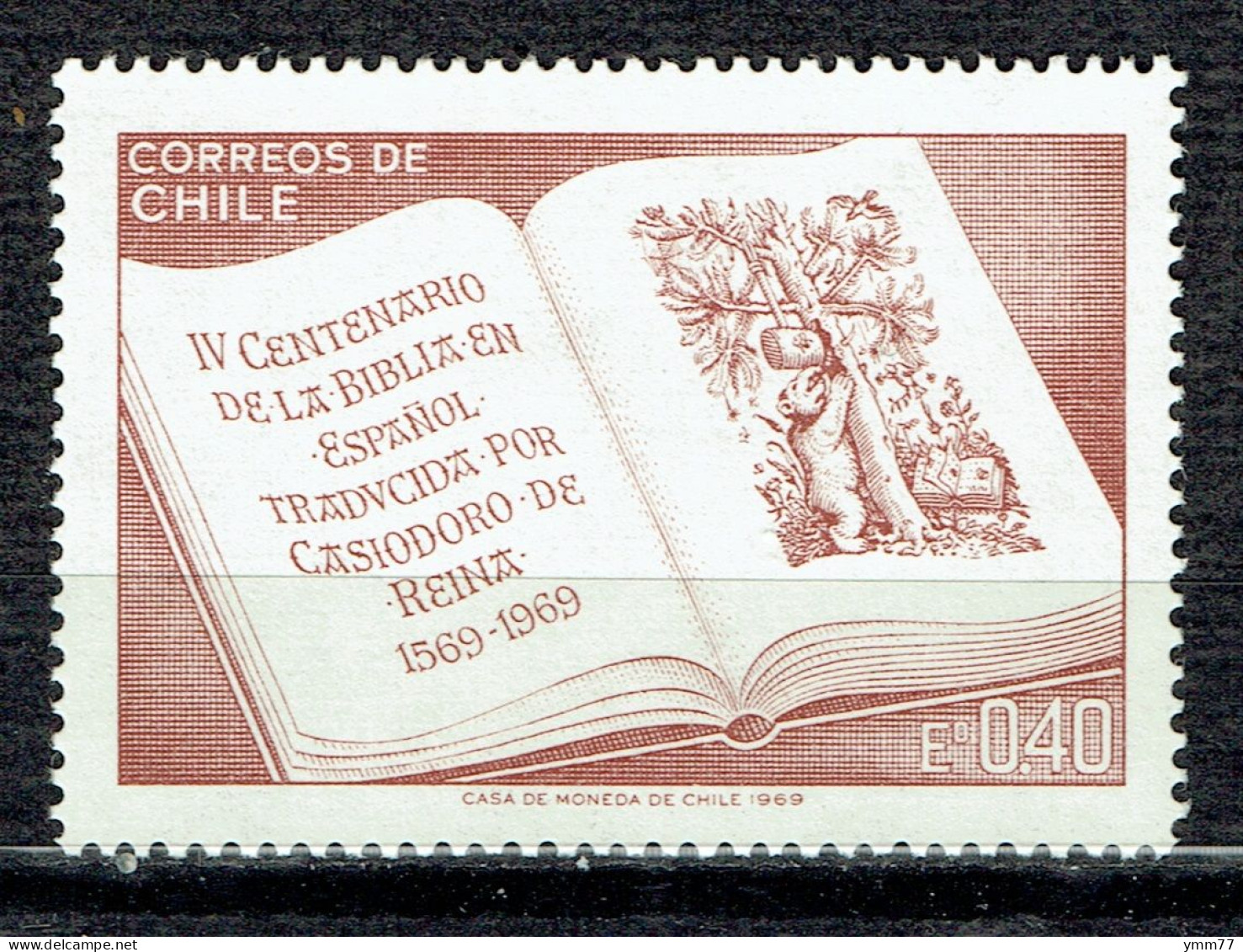 4ème Centenaire De La Bible En Espagnol Traduite Par Casiodoro De Reina - Chile