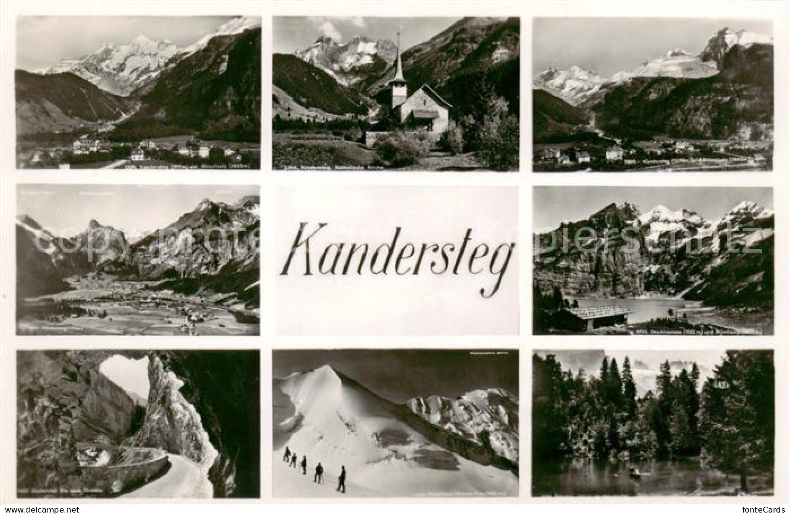 13800322 Kandersteg BE Teilansichten Panorama Berner Alpen Bergsteiger Kanderste - Sonstige & Ohne Zuordnung