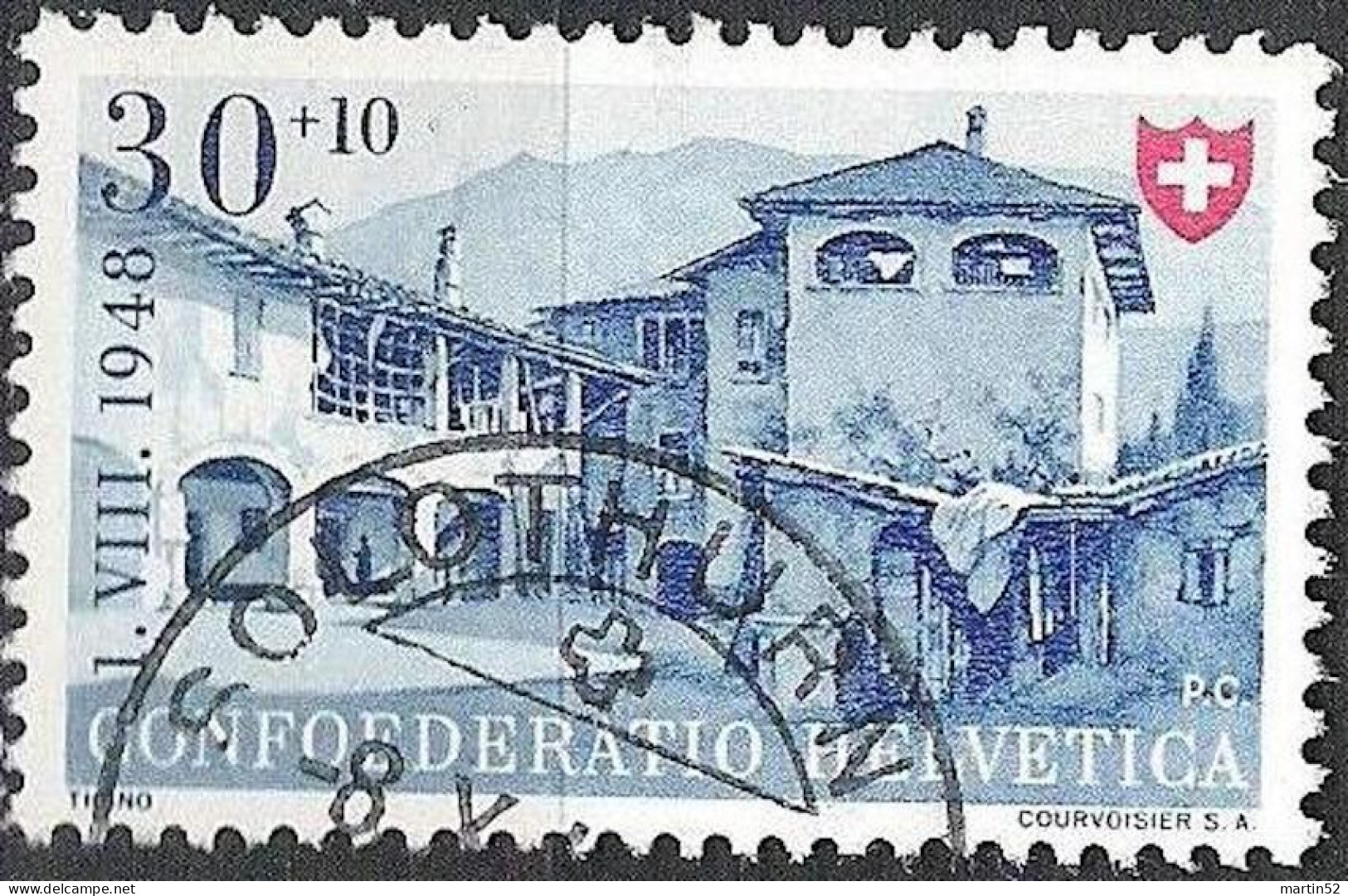 Schweiz Suisse Svizzera Pro Patria 1948: "Ticino Tessin" Zu WII 41 Mi 511 Yv 460 Mit ⊙ SOLOTHURN 8.X.48 (Zu CHF 13.00) - Gebraucht