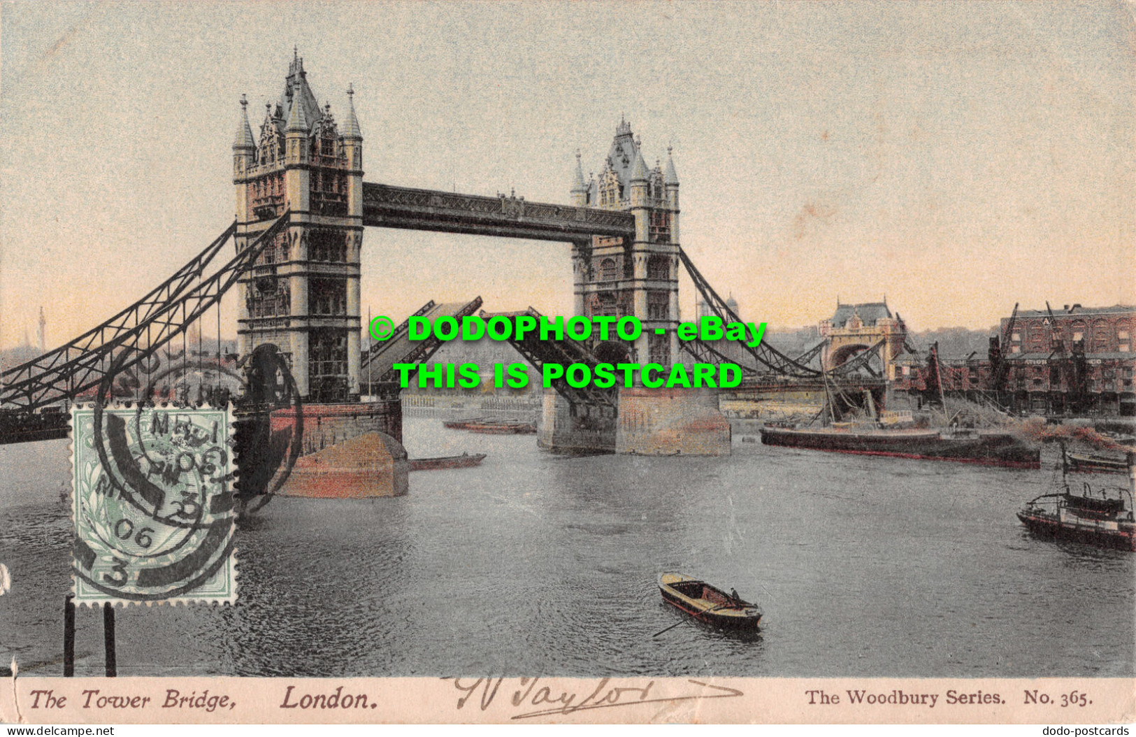 R506657 The Tower Bridge. London. The Woodbury Series. No. 365. 1906. George V. - Andere & Zonder Classificatie