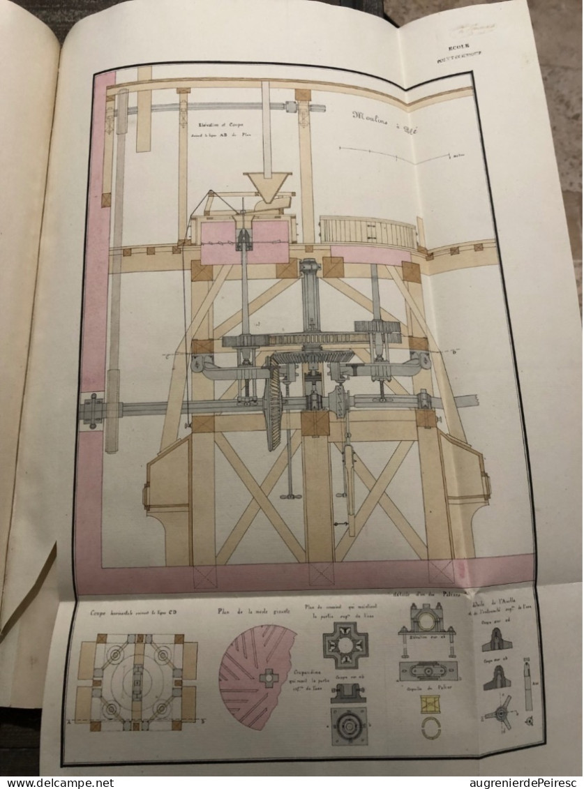 Livre De Dessins Du Polytechnicien Édouard Bonhomme De Pommaret 1825 Agen - Architectuur