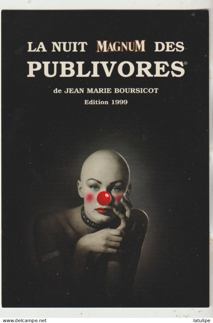 Carte De La Nuit Des Publivores De Jean Boursicot 1999 Au Paris Grand Rex 19-20 Mars 1999 - Paris La Nuit