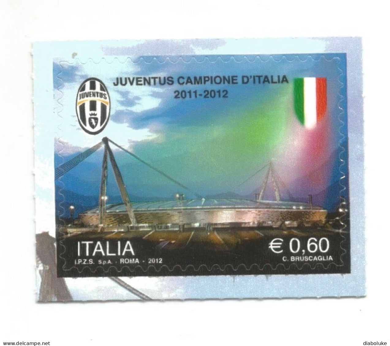 (REPUBBLICA ITALIANA) 2012, JUVENTUS CAMPIONE - Francobollo Nuovo MNH - 2011-20: Mint/hinged