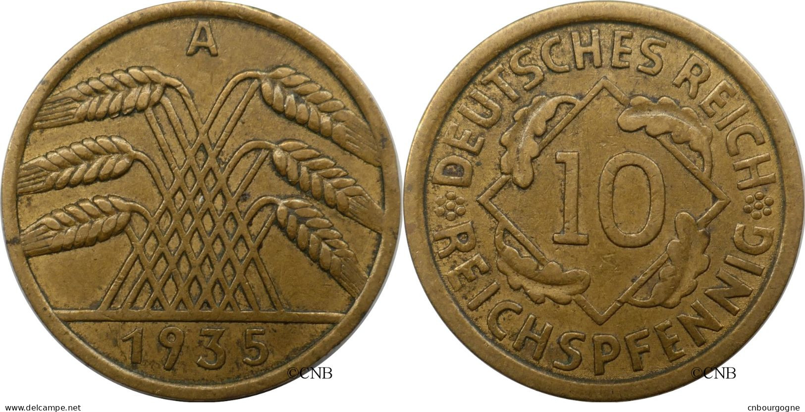 Allemagne - IIIe Reich - 10 Reichspfennig 1935 A - TTB/XF45 - Mon6477 - 10 Reichspfennig