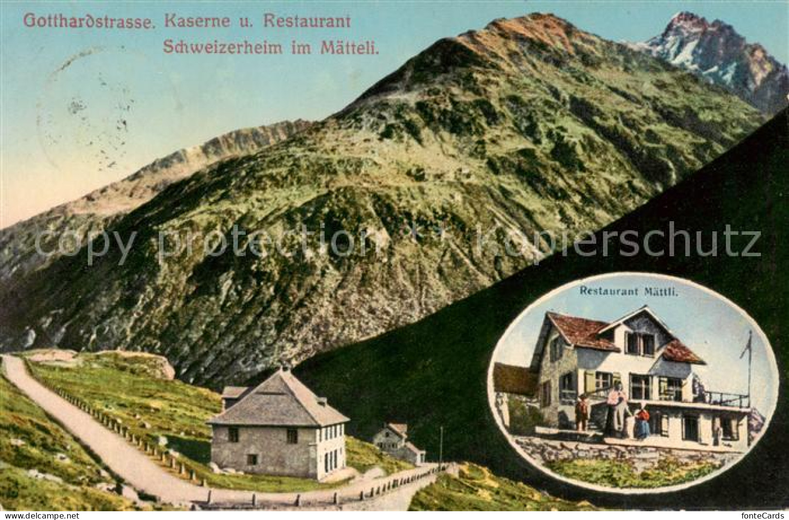 13799951 Gotthardstrasse Kaserne Und Restaurant Schweizerheim Im Maetteli Mit Re - Autres & Non Classés