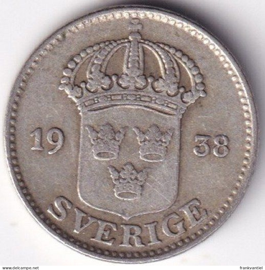 Sverige / Sweden KM-785 25 öre 1938 - Suède
