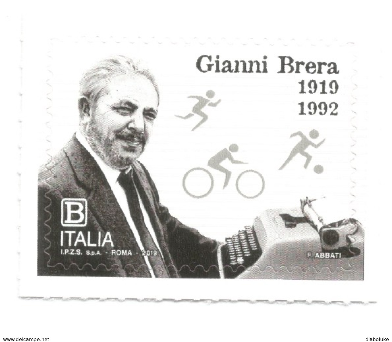 (REPUBBLICA ITALIANA) 2019, GIANNI BRERA - 1 Francobollo Nuovo MNH - 2011-20: Neufs