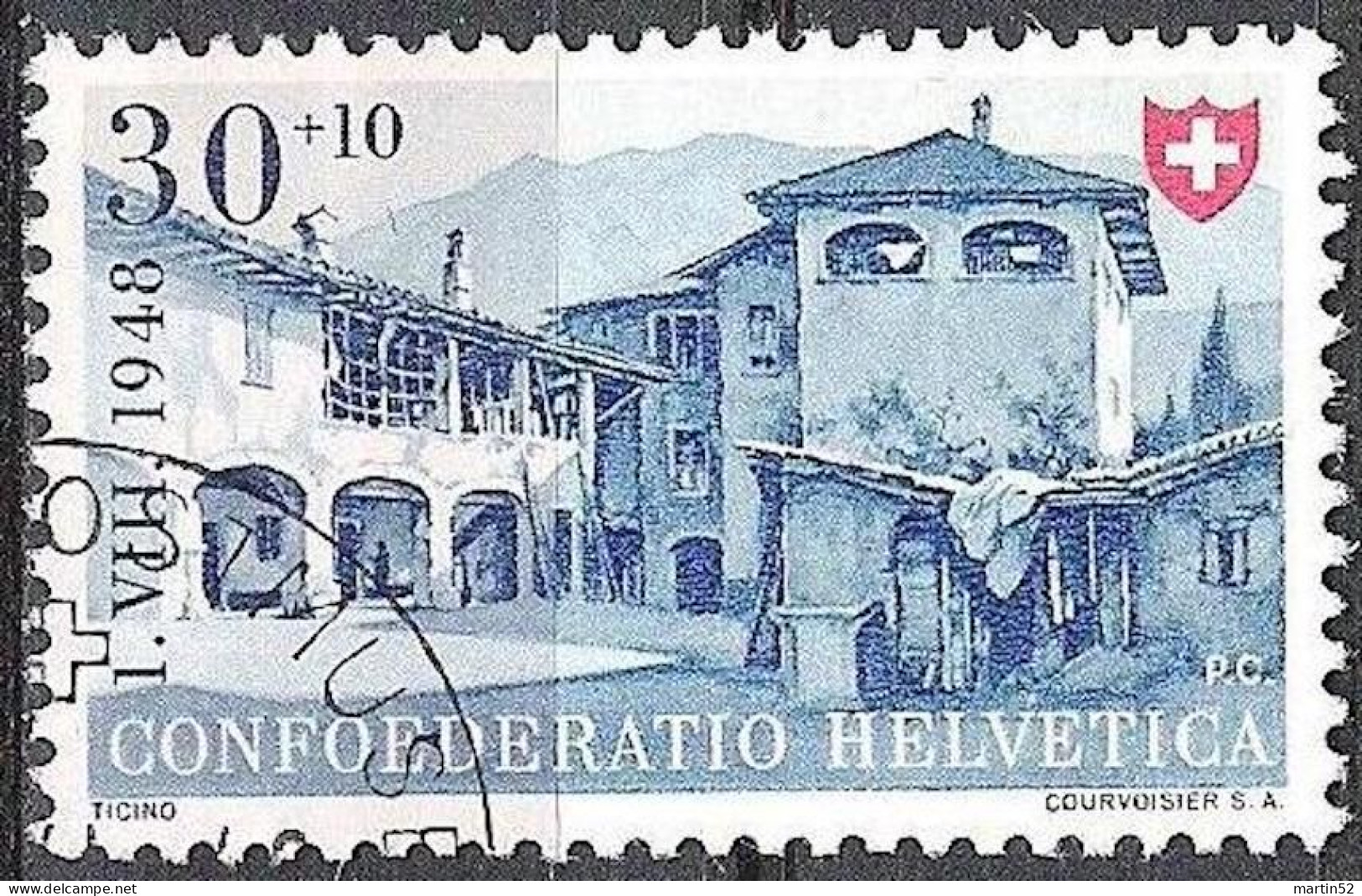 Schweiz Suisse Svizzera Pro Patria 1948: "Ticino Tessin" Zu WII 41 Mi 511 Yv 460 Mit ⊙ POSTMUSEUM B (Zu CHF 13.00) - Used Stamps