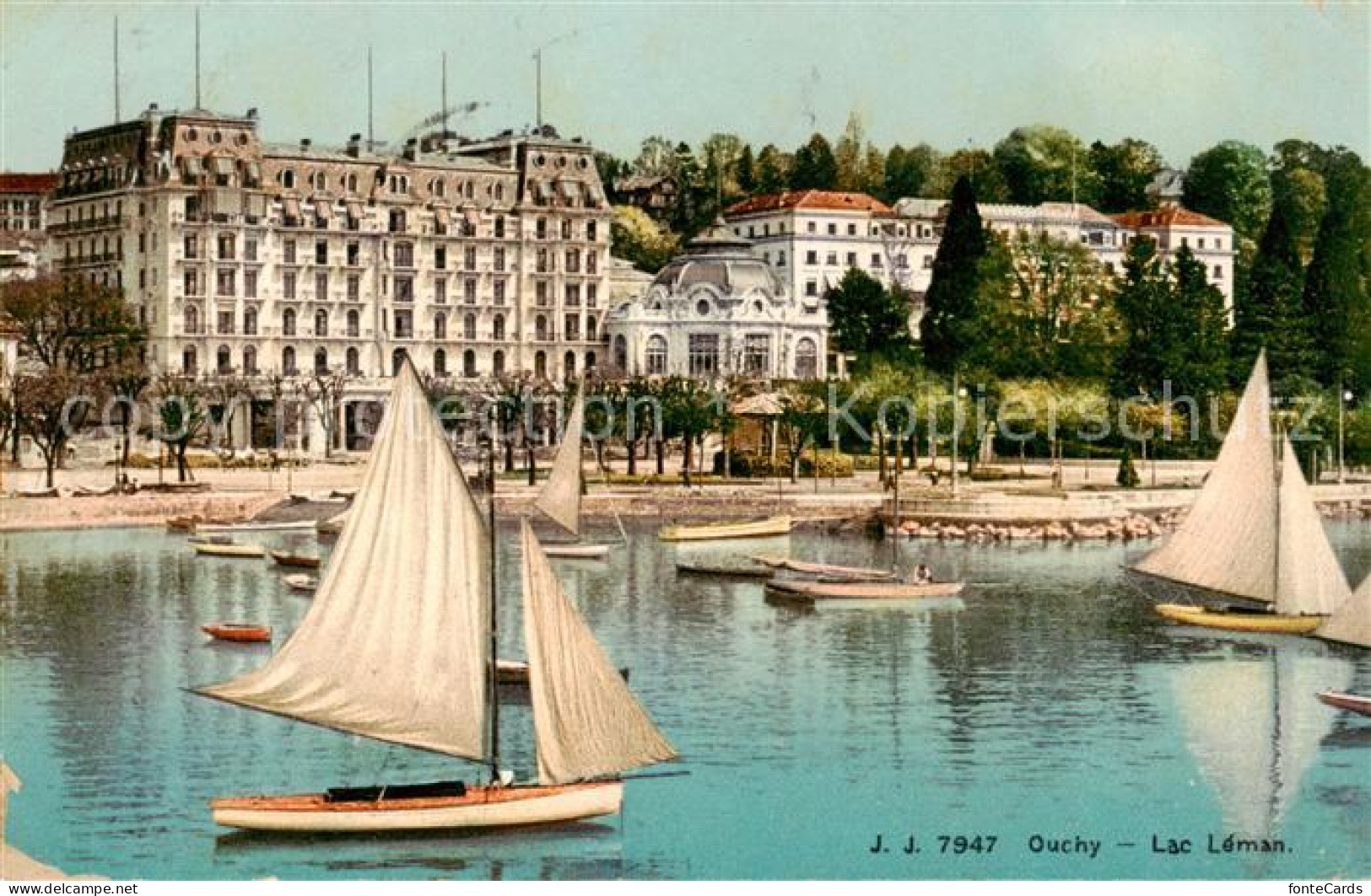 13799893 Ouchy Lausanne VD Vue Du Lac Leman Hôtel Bateaux - Sonstige & Ohne Zuordnung