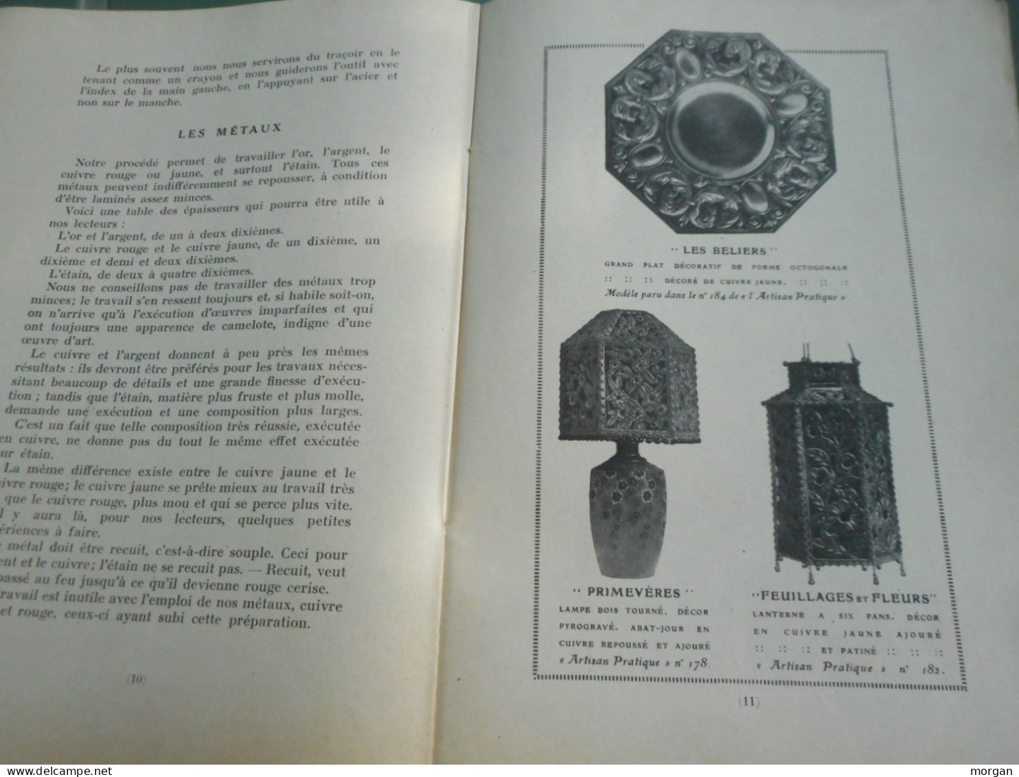 L'ART DE REPOUSSER LES METAUX, 1927, ETAIN CUIVRE ARGENT EMAIL, ILLUSTRATIONS - Sin Clasificación