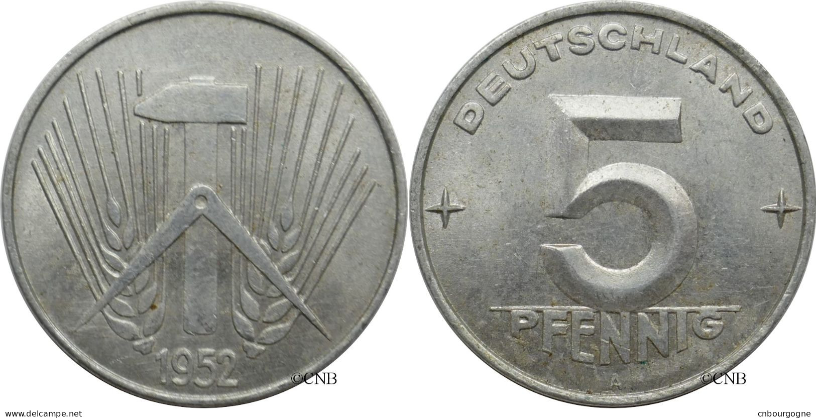 Allemagne - RDA - 5 Pfennig 1952 A - SUP/AU58 - Mon6097 - 5 Pfennig