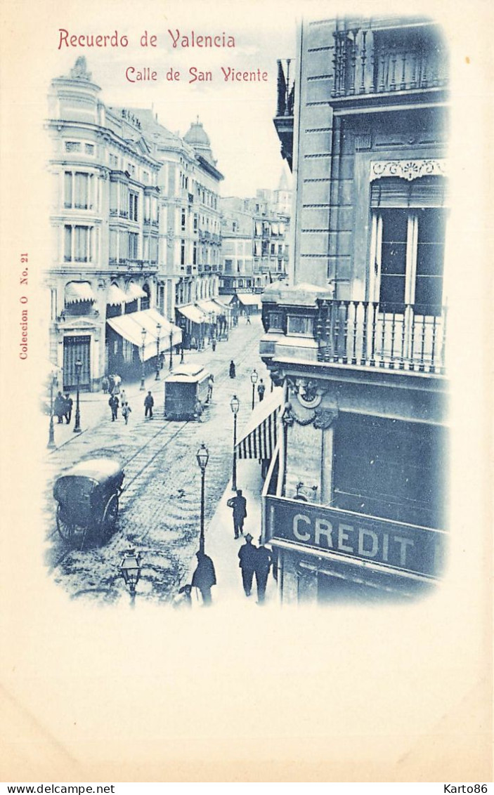 Recuerdo De Valencia * Calle De San Vicente * Tramway * Espana - Valencia