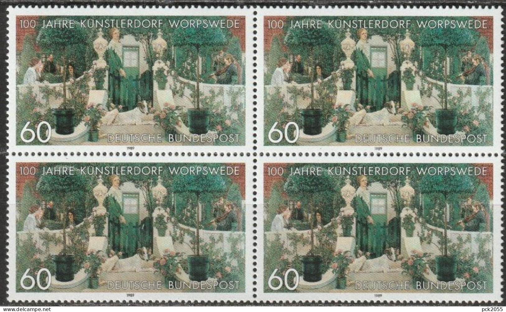 BRD 1989 MiNr.1430 4er Block ** Postfrisch  100 Jahre Künstlerdorf Worpswede( EK41/4) - Ongebruikt