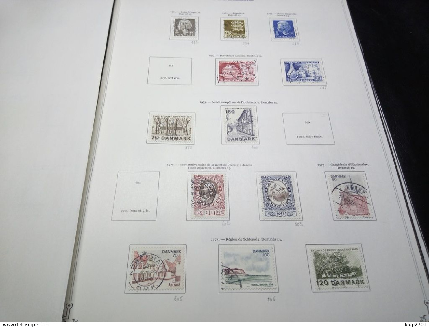 DM934 BEAU LOT FEUILLES DANEMARK N / O A TRIER COTE++ DEPART 10€