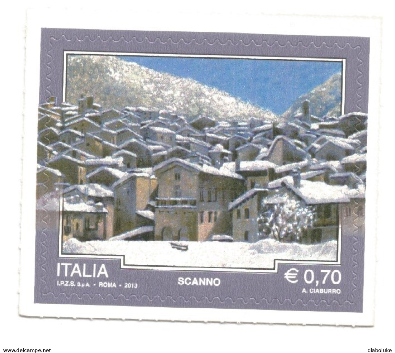 (REPUBBLICA ITALIANA) 2013, TURISTICA, SCANNO - Francobollo Nuovo MNH - 2011-20: Mint/hinged