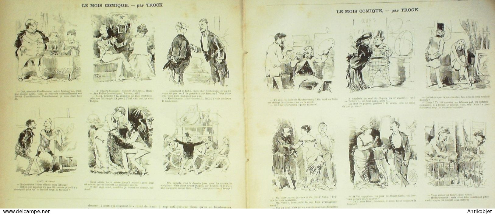 La Caricature 1882 N°120 Mam"zelle Gavroche Caran D'Ache Esquisses Maritimes Gino - Revistas - Antes 1900