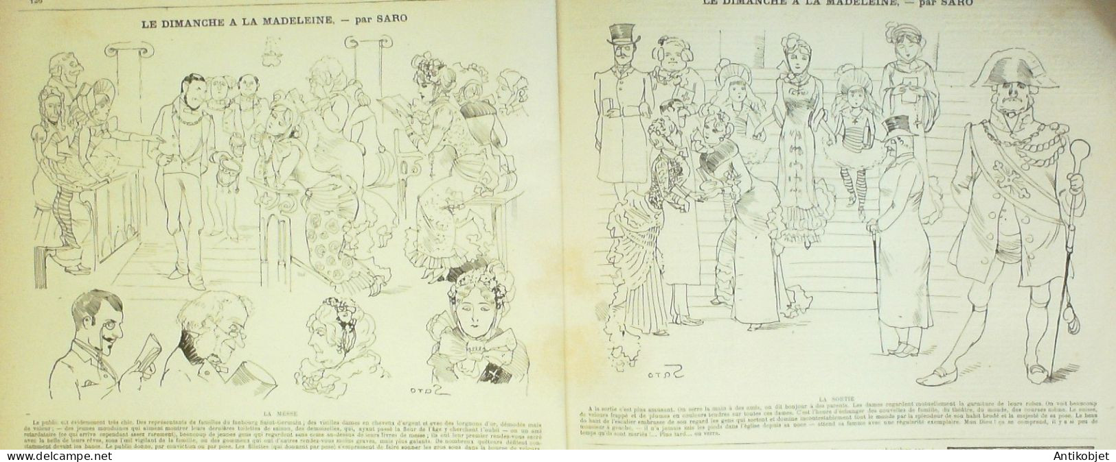 La Caricature 1882 N°120 Mam"zelle Gavroche Caran D'Ache Esquisses Maritimes Gino - Tijdschriften - Voor 1900