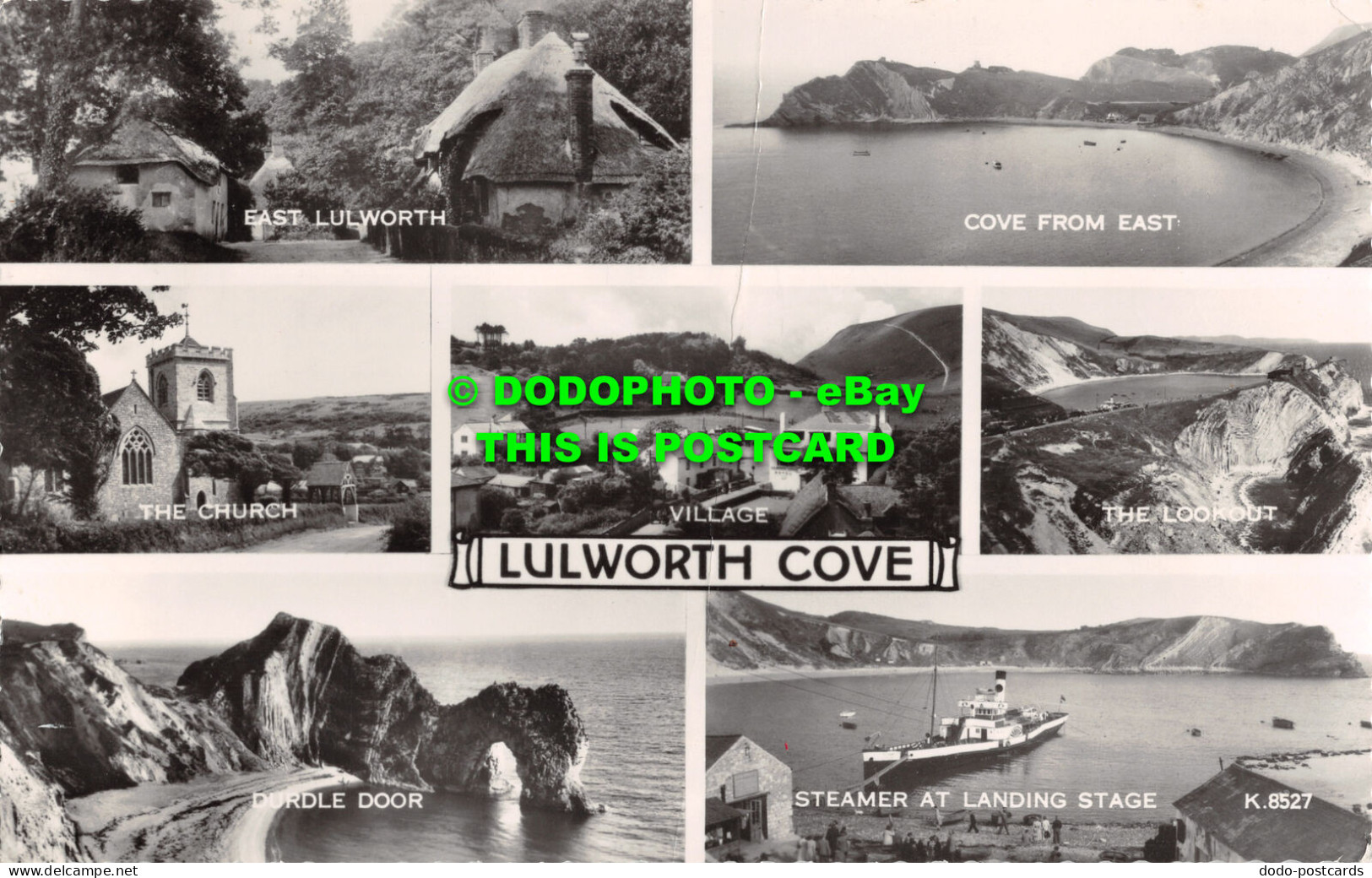 R507317 Lulworth Cove. Village. The Church. Cove From East. Valentine. RP. Multi - World