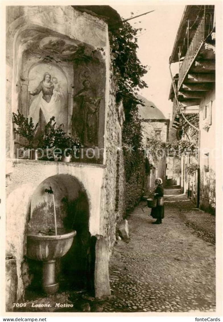 13798944 Losone TI Motivo Brunnen Gasse  - Autres & Non Classés