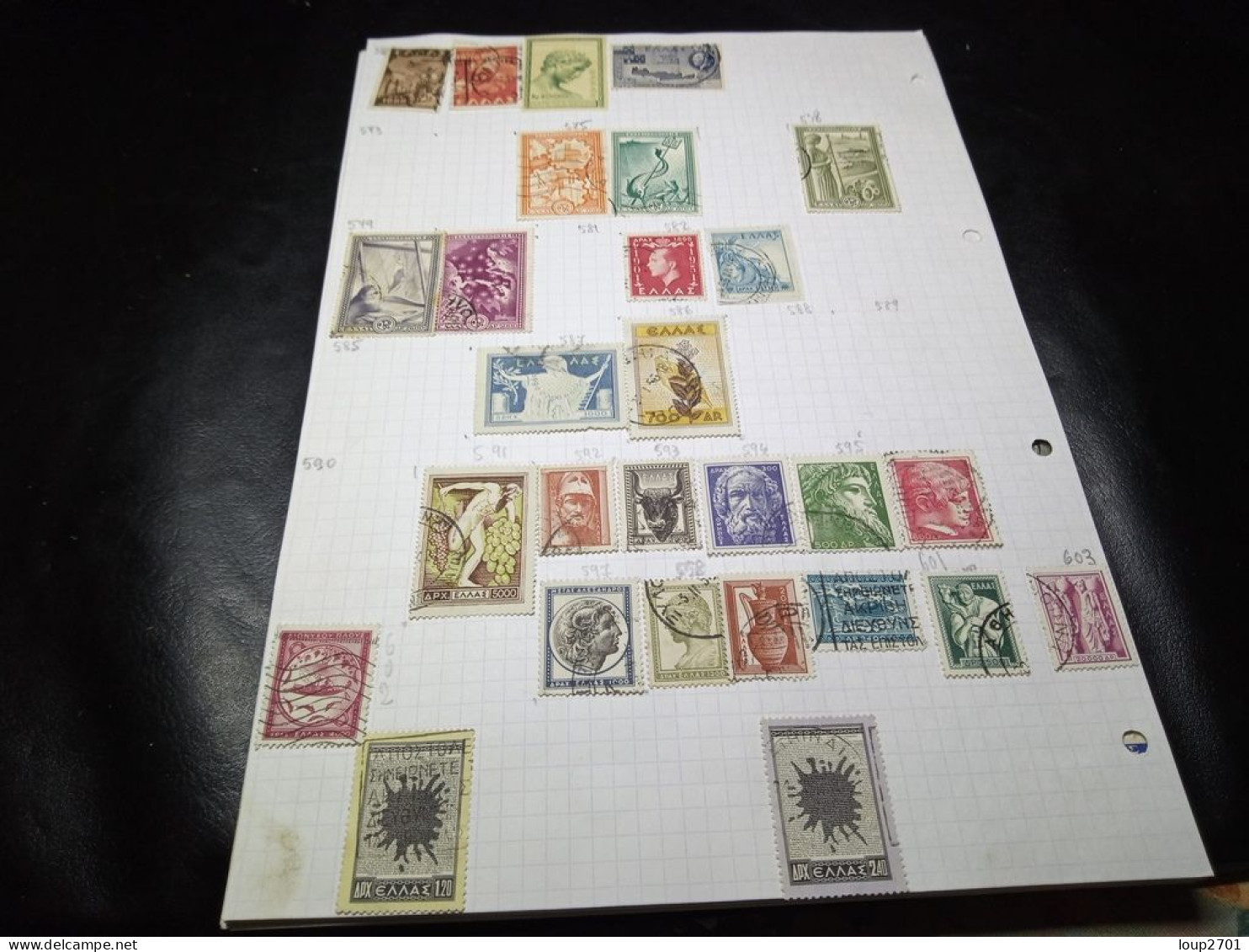 DM935 LOT FEUILLES GRECE N / O A TRIER COTE++ DEPART 10€ - Collections (en Albums)