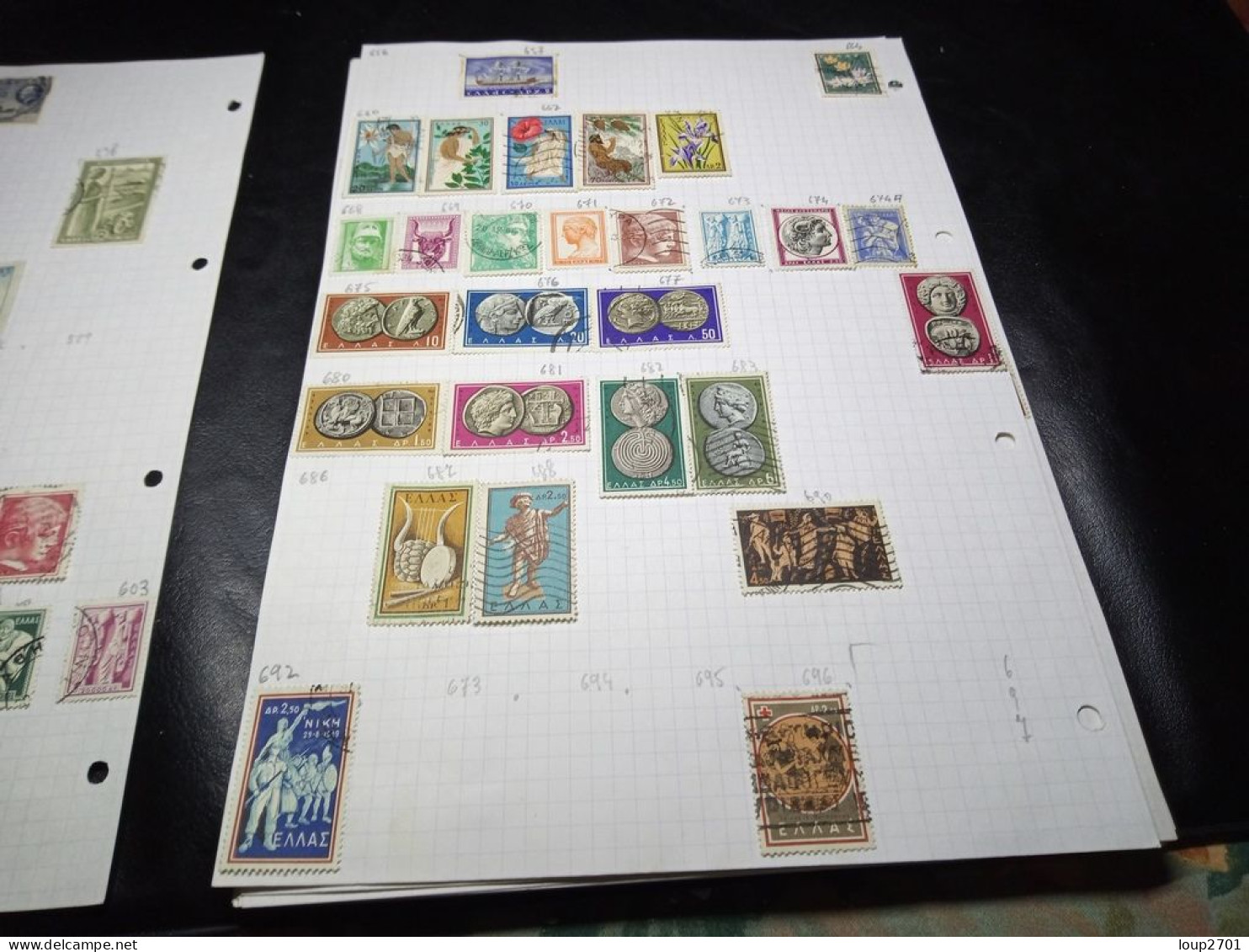 DM935 LOT FEUILLES GRECE N / O A TRIER COTE++ DEPART 10€ - Collections (with Albums)