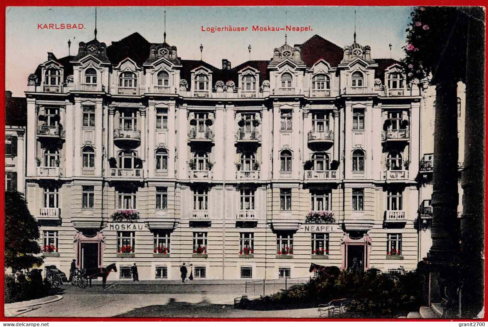KARLSBAD. Logierhäuser Moskau-Neapel.1913 - Tchéquie