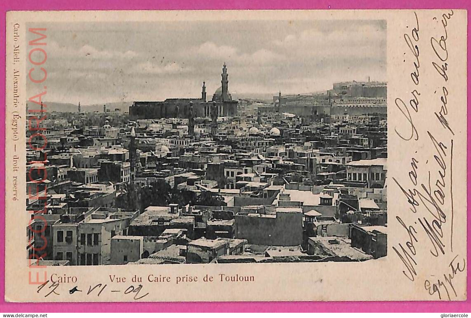 Ag3022 - EGYPT - VINTAGE POSTCARD - Cairo - 1902 - El Cairo