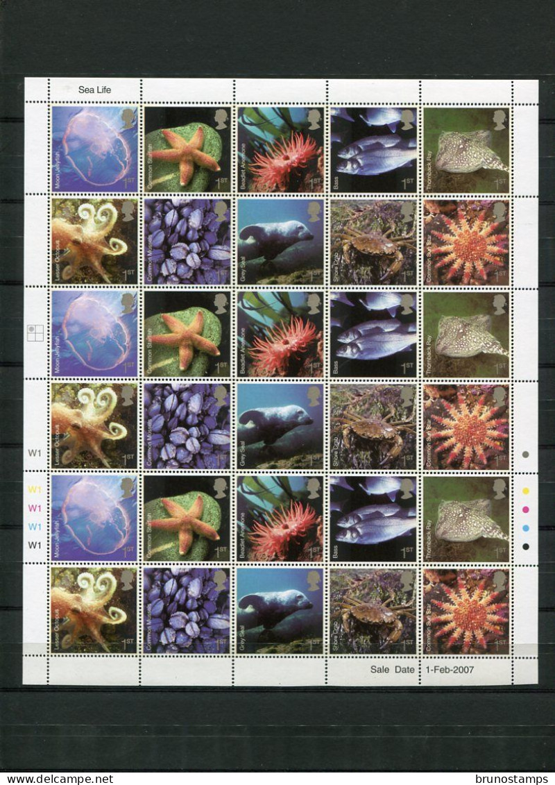 GREAT BRITAIN - 2007  SEA LIFE  SHEETLET   MINT NH - Blocchi & Foglietti