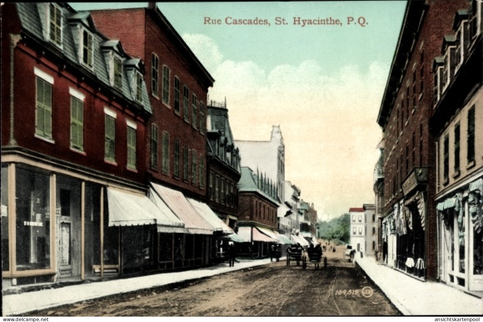 CPA Saint Hyacinthe Quebec Kanada, Rue Cascades - Autres & Non Classés