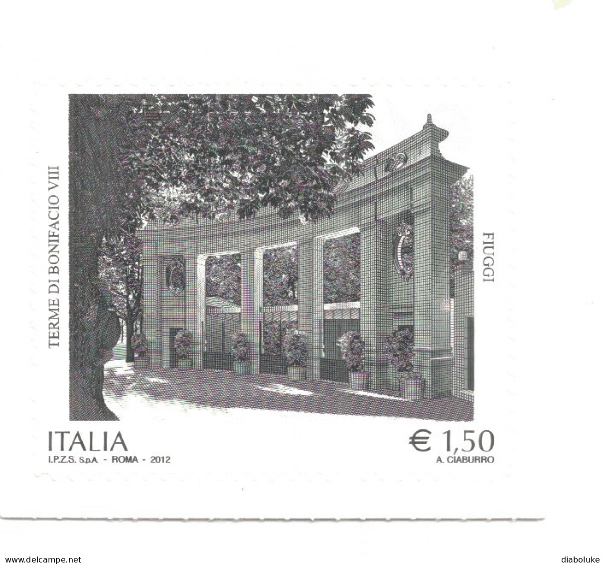 (REPUBBLICA ITALIANA) 2012, TERME DI BONIFACIO VIII, FIUGGI - Francobollo Nuovo MNH - 2011-20: Mint/hinged