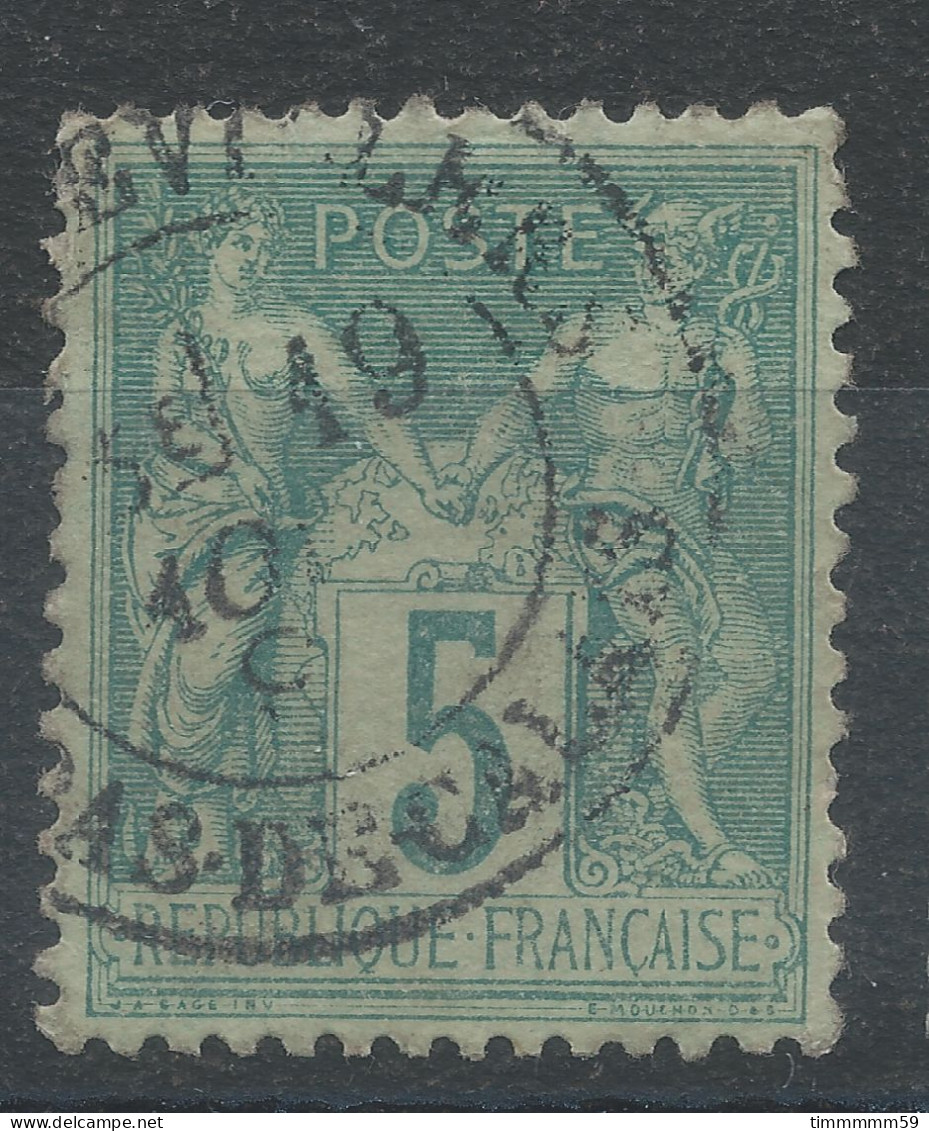 Lot N°82762   N°75, Oblitéré Cachet à Date De FONCQUEVILLERS "Pas-de-Calais" (61) - 1876-1898 Sage (Tipo II)
