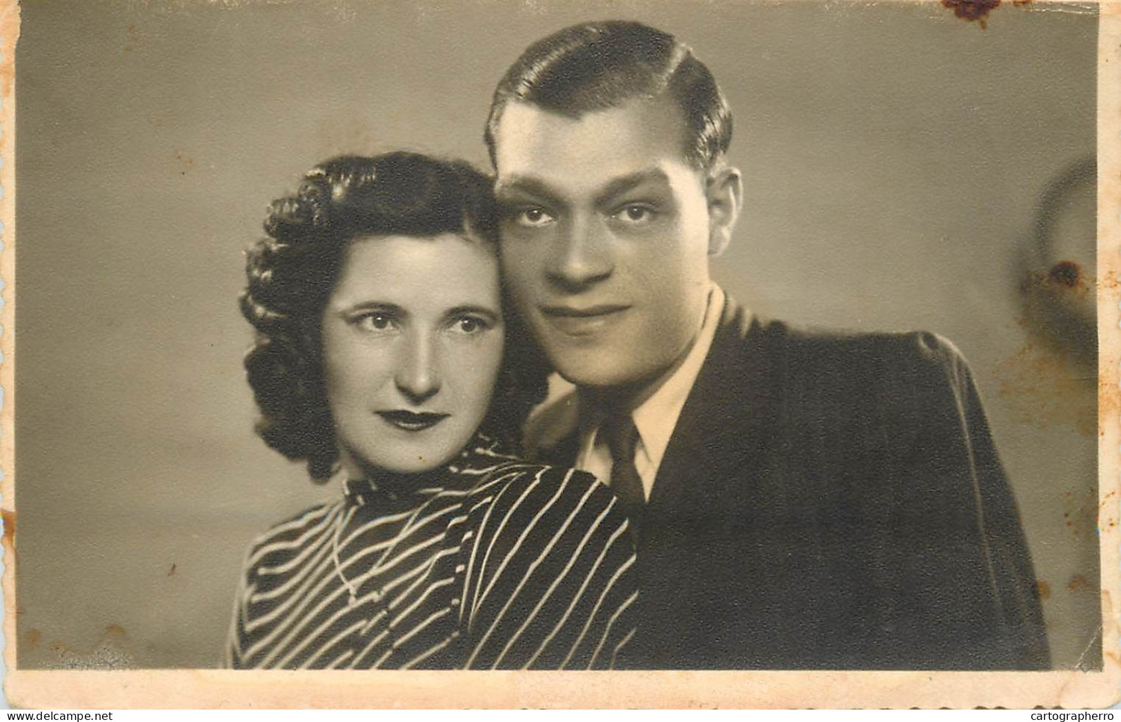 Annonymous Persons Souvenir Photo Social History Portraits & Scenes Elegant Couple - Photographie