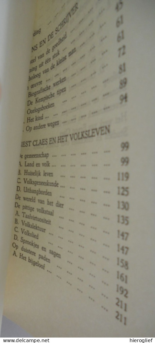 ERNEST CLAES EN WIJ - Literair-volkskundige Studie Dor A. Van Hageland Zichem Scherpenheuvel Schrijver Auteur Literatuur - Other & Unclassified