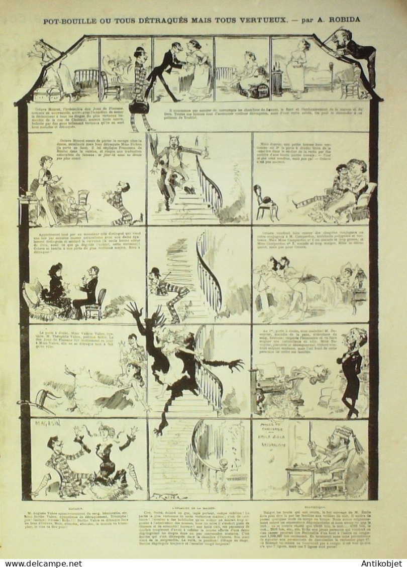 La Caricature 1882 N°124 Armée Russe Cosaques Caran D'Ache Robida Trock - Revistas - Antes 1900