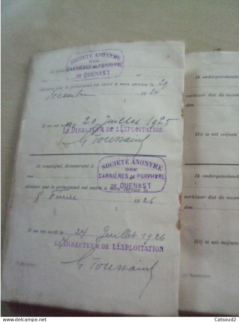 LIVRET ANCIEN 1920 PETIT-ENGHEN Loi Du Travail 1883 - Tarjetas De Membresía