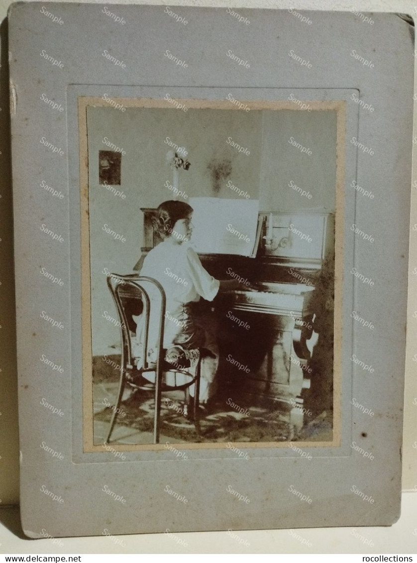 Italia Ragazza A Pianoforte Italy Girl At Piano GAETA 1916 - Europa