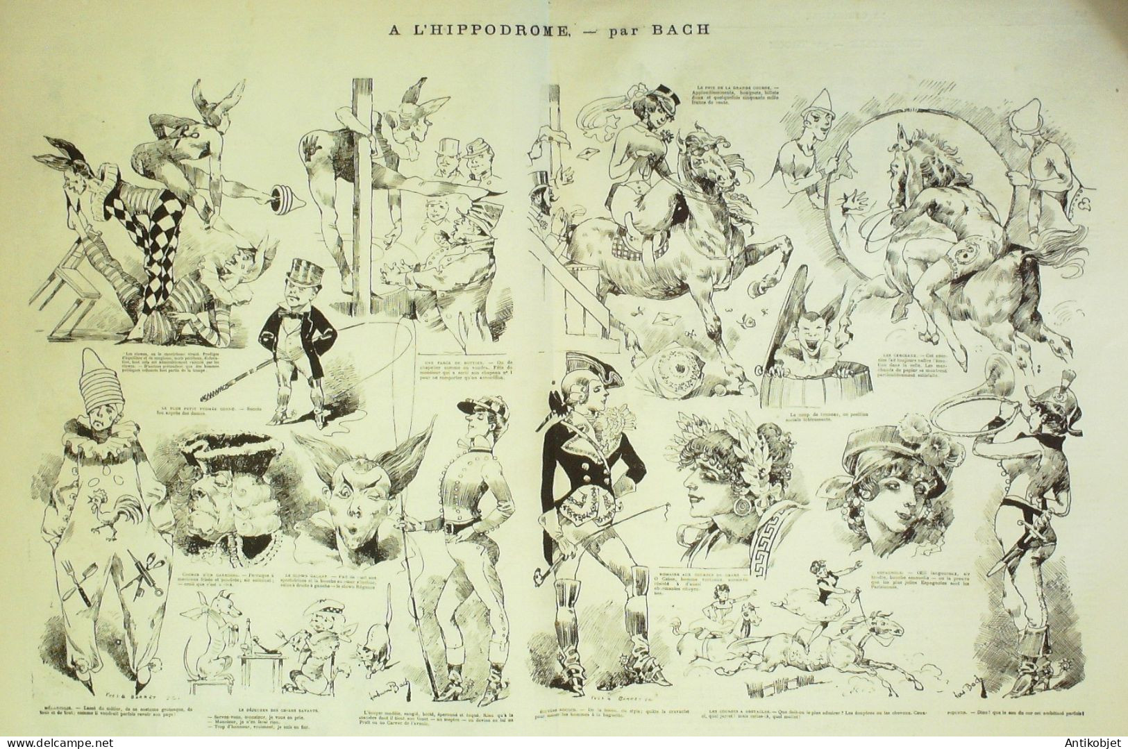 La Caricature 1882 N°125 Excursion Du Salon Robida L'Hippodrome Bach - Magazines - Before 1900