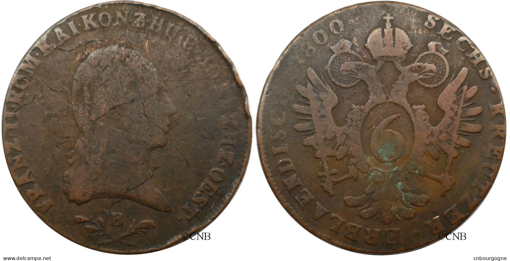 Autriche - Habsbourg - François II / Franz II. - 6 Kreuzer 1800 B - TB/VF25 - Mon6482 - Oostenrijk