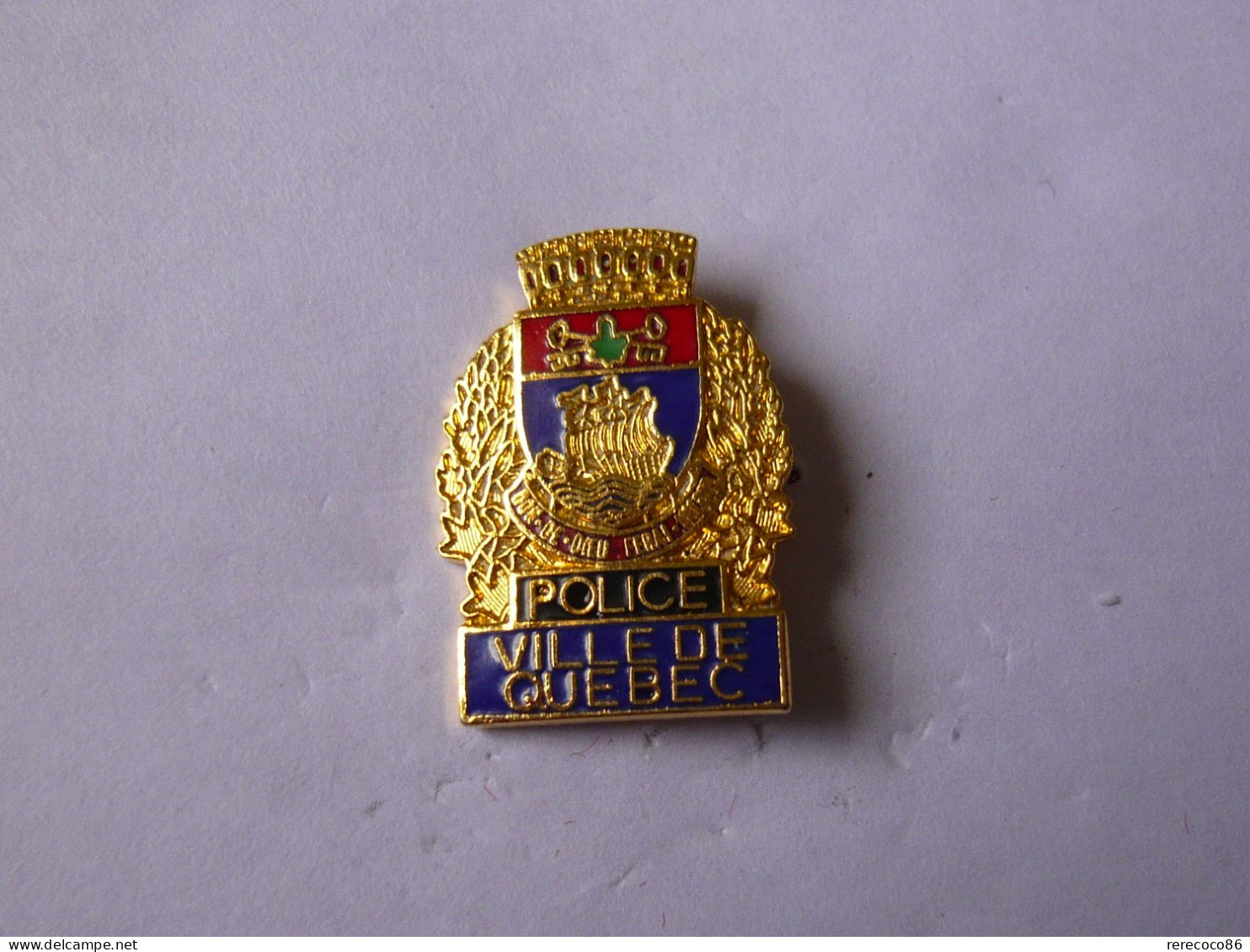 Pins BLASON POLICE VILLE DE QUEBEC - Polizei