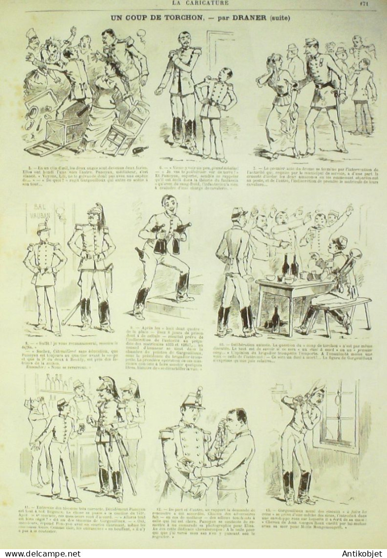La Caricature 1882 N°126 Coup De Torchon Draner Excursion Du Salon Robida Trock - Revistas - Antes 1900