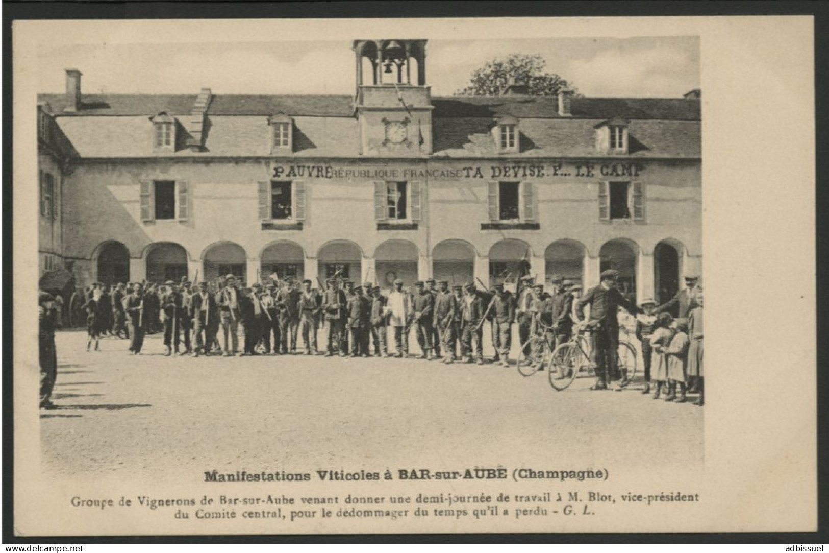 Manifestations Viticoles Champagne Groupe De Vignerons Venant Donner Une Demi-journée De Travail à M. Blot. Lire Suite - Bar-sur-Aube