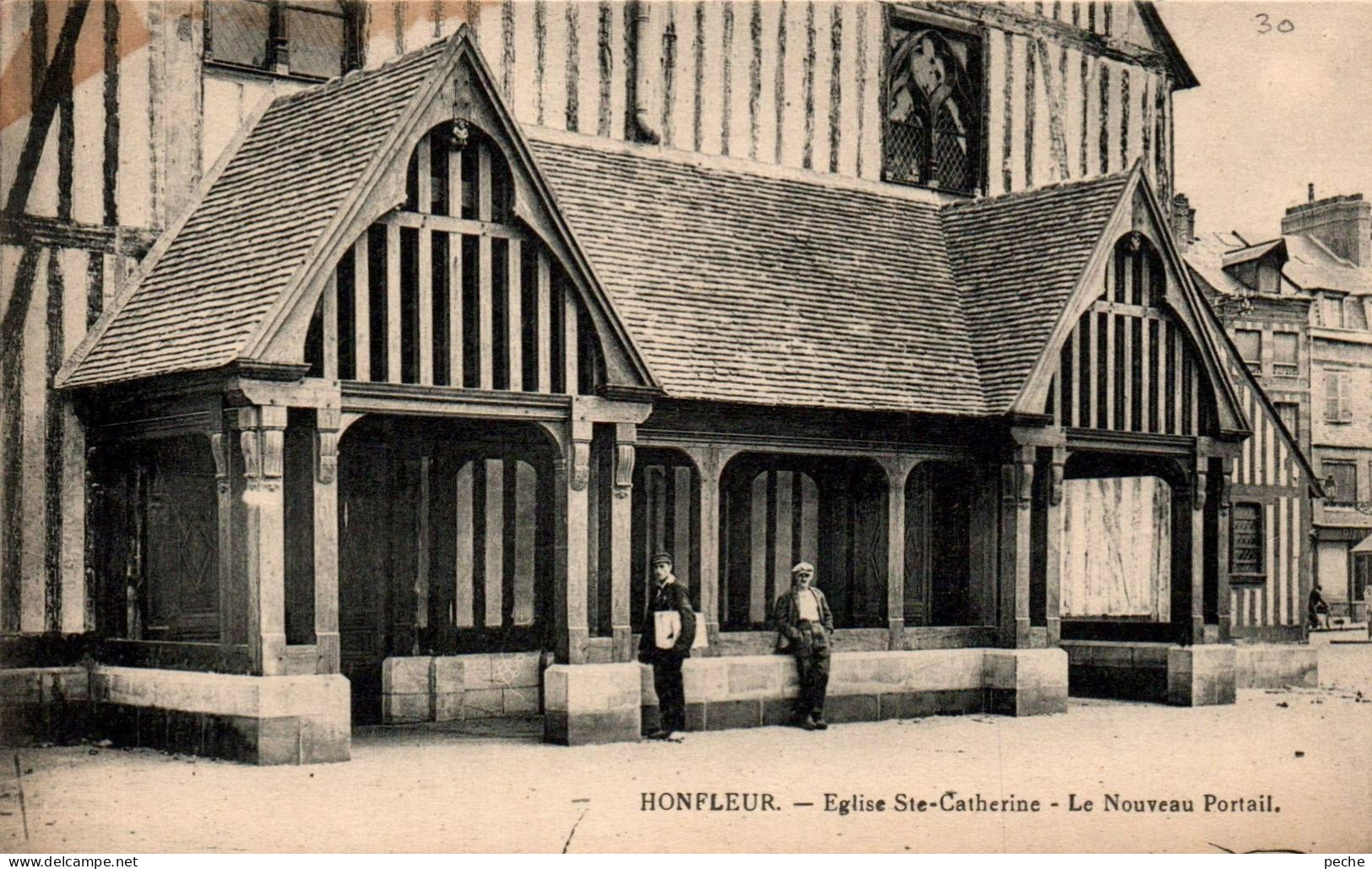N°1016 W -cpa Honfleur -église Ste Catherine- Le Nouveau Portail- - Honfleur
