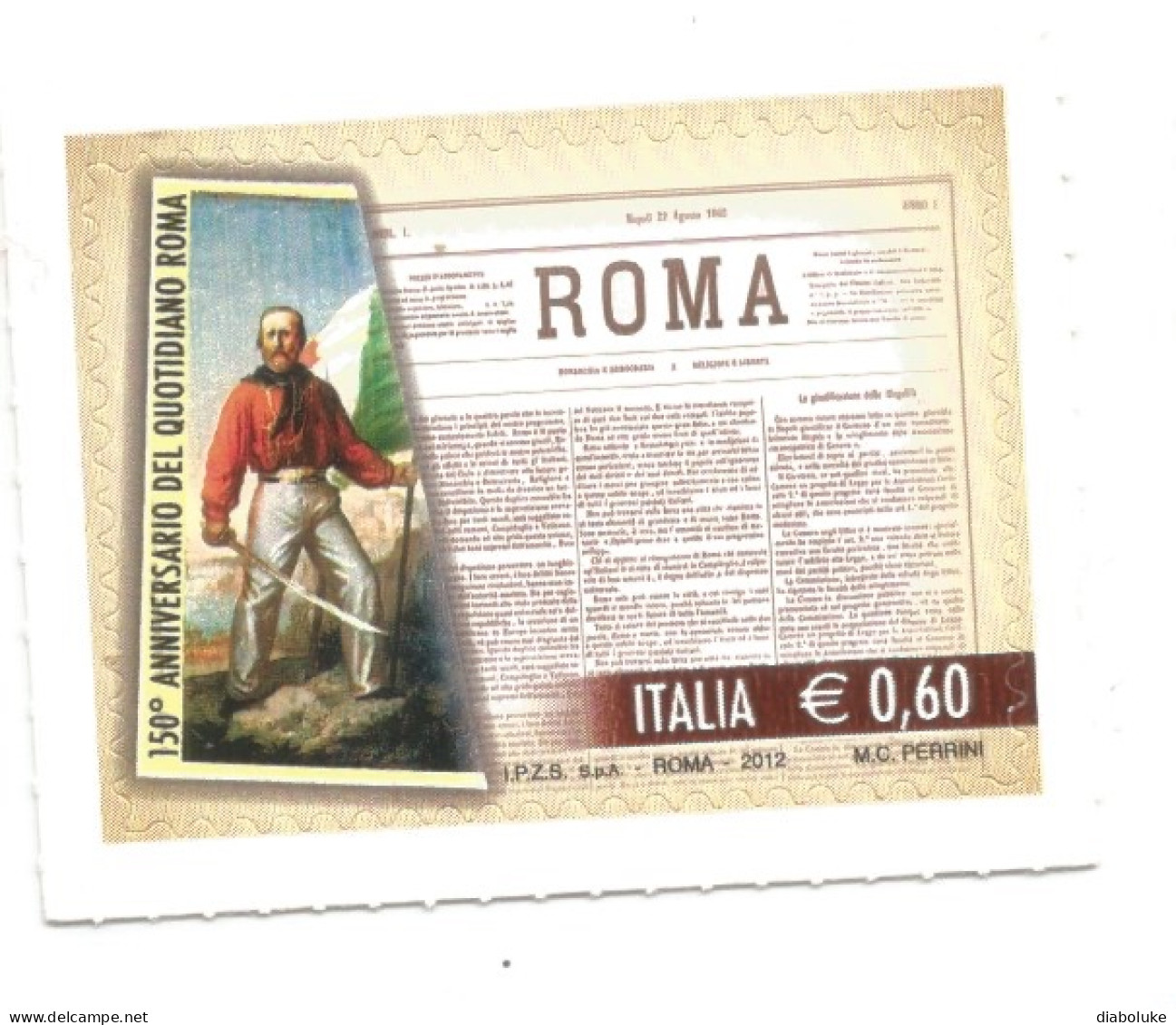 (REPUBBLICA ITALIANA) 2012, QUOTIDIANO ROMA - Francobollo Nuovo MNH - 2011-20: Nieuw/plakker