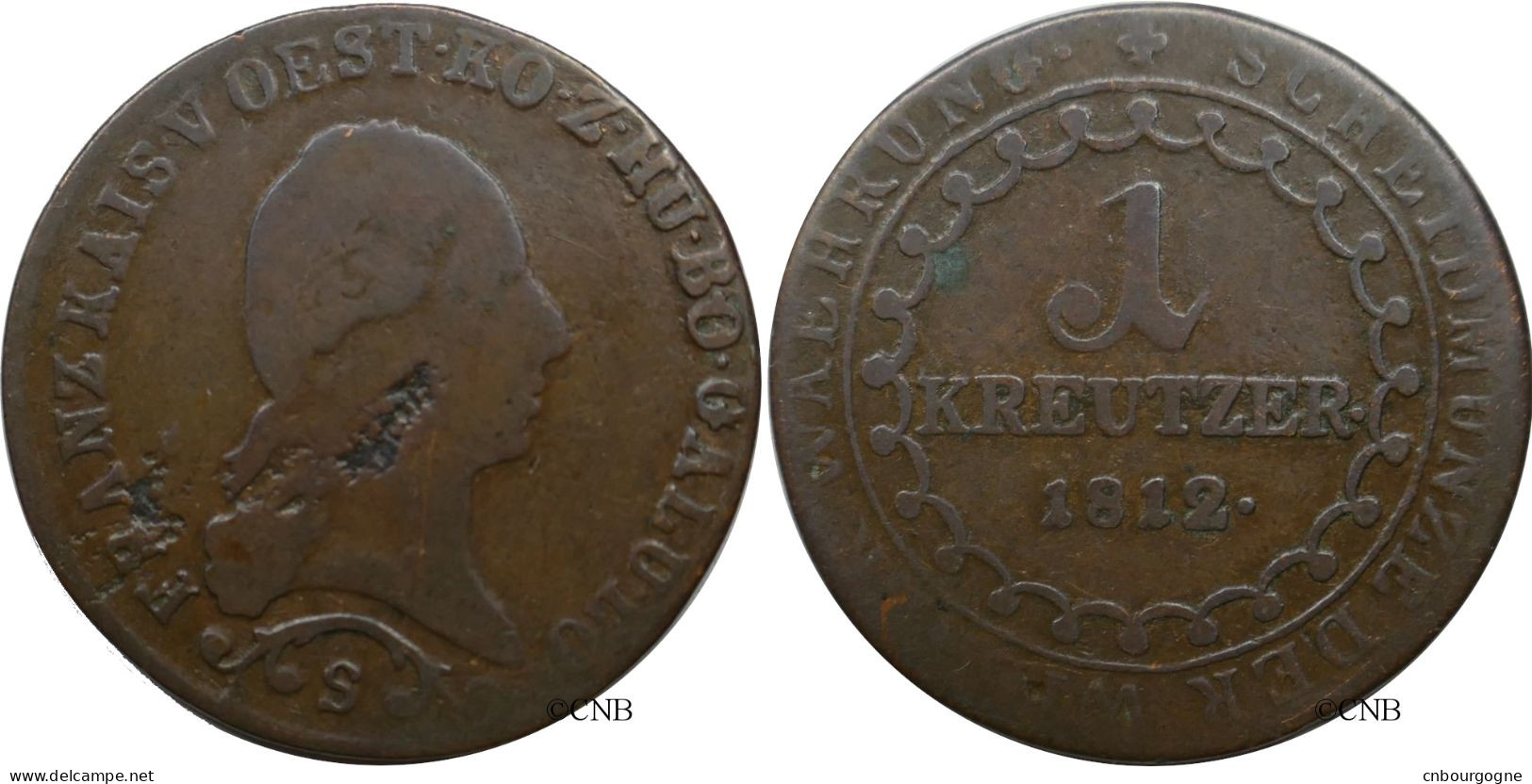 Autriche - Empire - François Ier / Franz I. - 1 Kreutzer 1812 S - TB/VF20 - Mon5453 - Oesterreich
