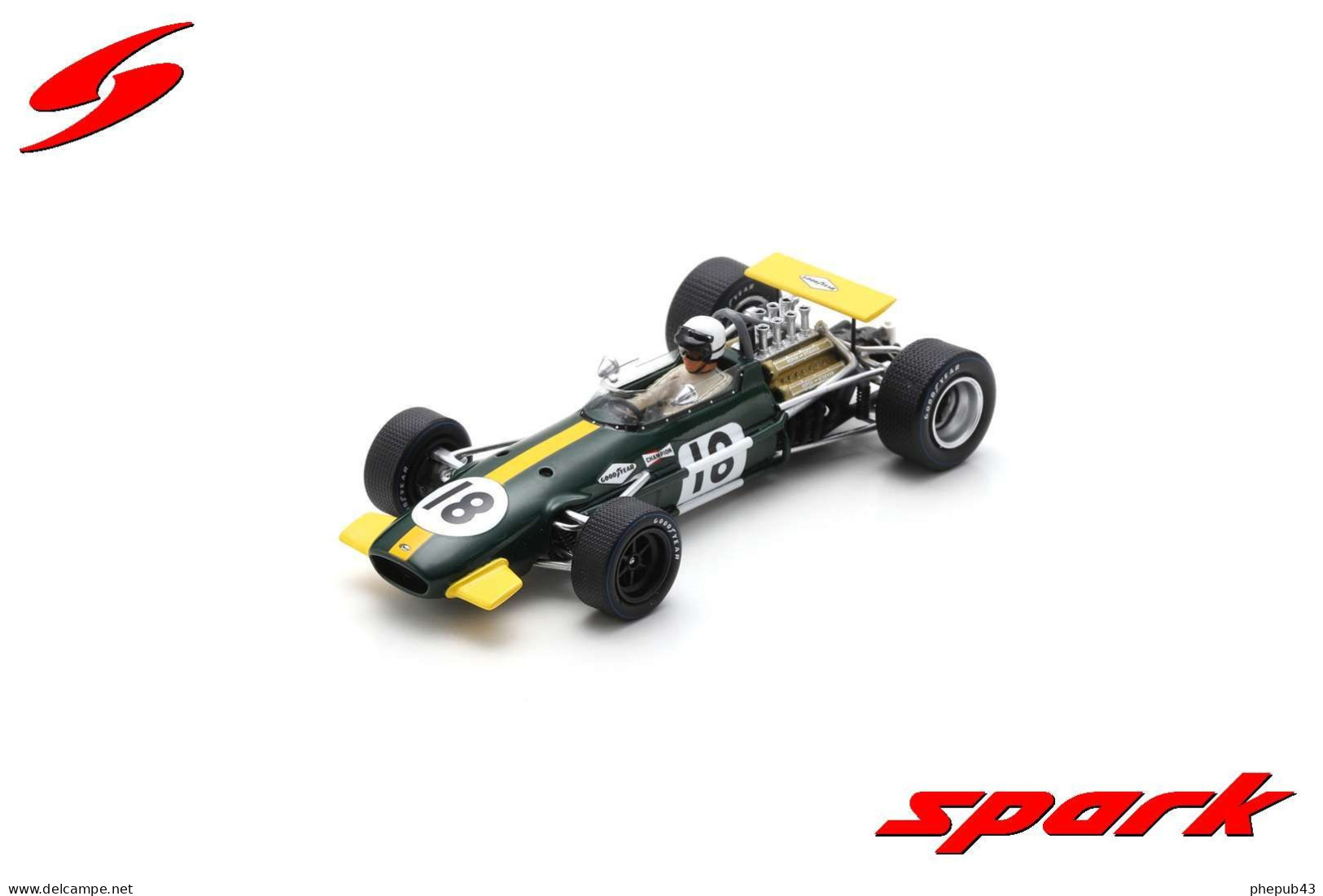 Brabham BT26 - Belgium GP F 1968 #18 - Jack Brabham - Spark - Spark