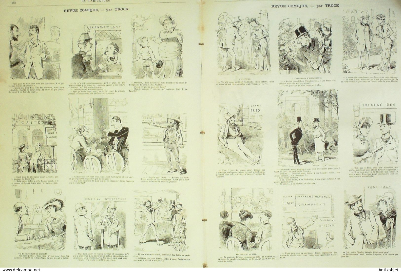 La Caricature 1882 N°128 Un Enfant Terrible Caran D'Ache Trock Peinture Mystère Tinant - Revistas - Antes 1900