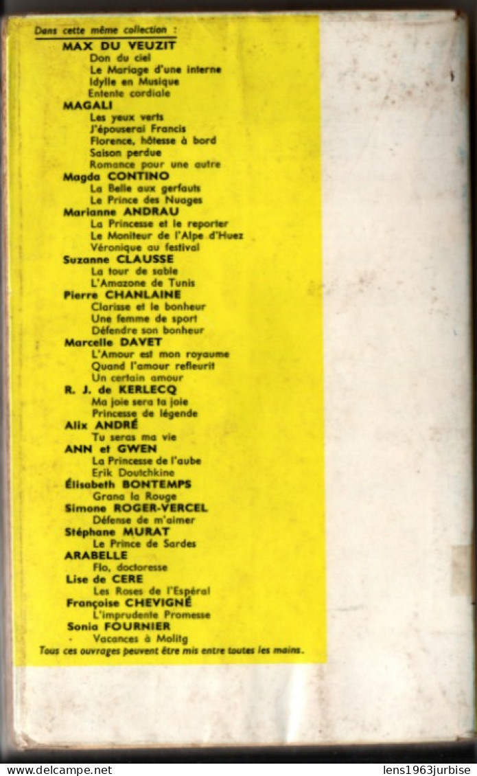 Magda Contino , Un Amour Insoupçonné , ( 1958 ) Trace D'usage , Cachet De Bibliothèque - Romantique