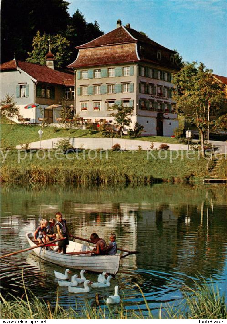 13797551 Magdenau Botsberg Flawil SG Landgasthof Roessli Uferpartie Am Teich Ent - Sonstige & Ohne Zuordnung