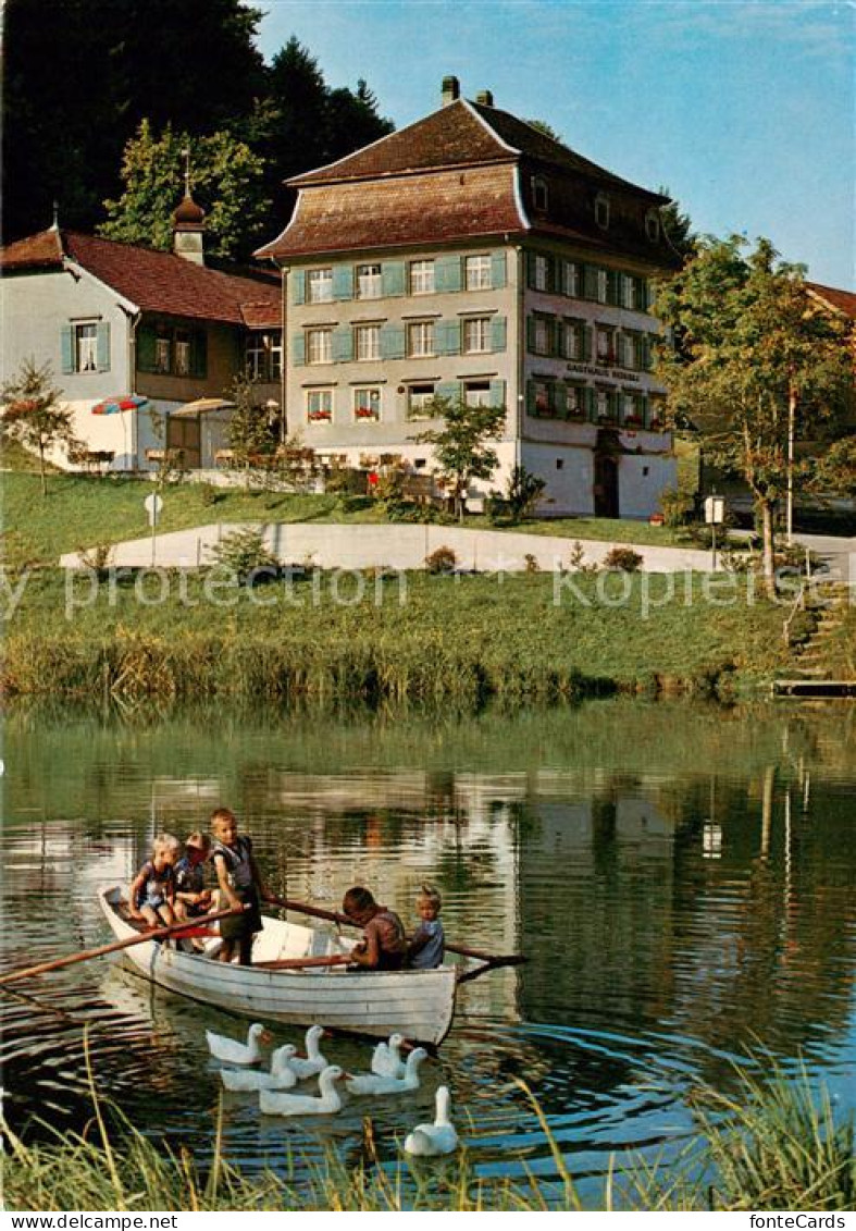 13797550 Magdenau Botsberg Flawil SG Landgasthof Roessli Uferpartie Am Teich Ent - Sonstige & Ohne Zuordnung