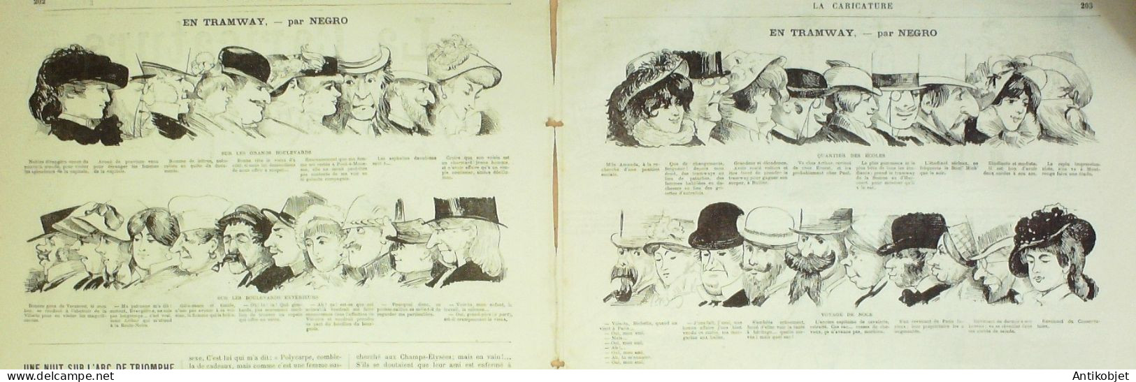 La Caricature 1882 N°130 Histoire De Hausse-col Draner Tramway Negro Trock - Riviste - Ante 1900